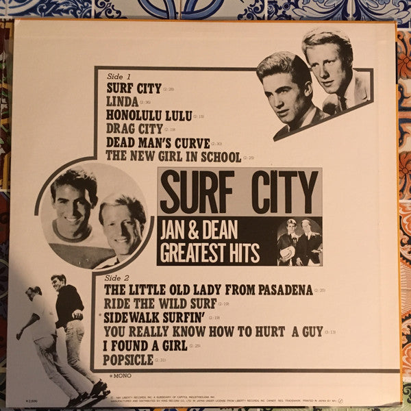 Master Release: Surf City Greatest Hits by Jan & Dean
