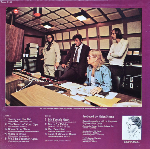 Release: The Tony Bennett Bill Evans Album-Vinyl-US-1975-F-9489-7607664