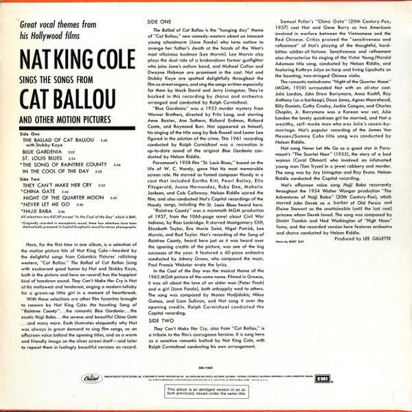 Master Release: Nat King Cole Sings His Songs From Cat Ballou And Other Motion Pictures by Nat King Cole