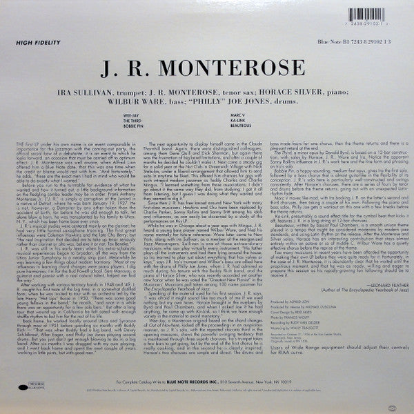 Release: J.R. Monterose-Vinyl-US-1994-B1-29102, B1 7243 8 29102 1 3, 29102, 1536-2556979