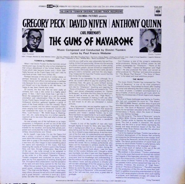 Master Release: The Guns Of Navarone (The Dimitri Tiomkin Original Soundtrack Recording) by Dimitri Tiomkin
