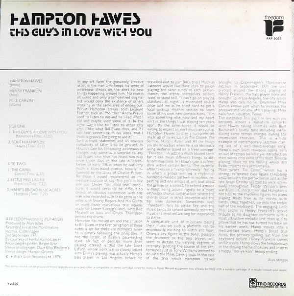 Master Release: This Guy's In Love With You by Hampton Hawes