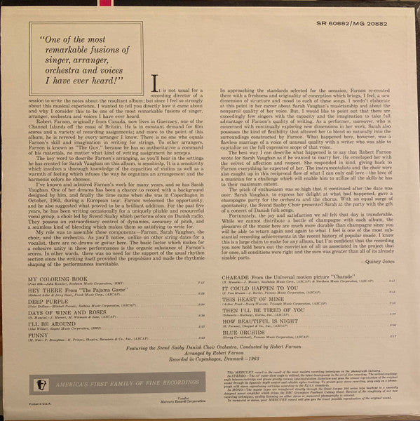 Release: Vaughan With Voices-Vinyl-US-1964-SR 60882-3239007