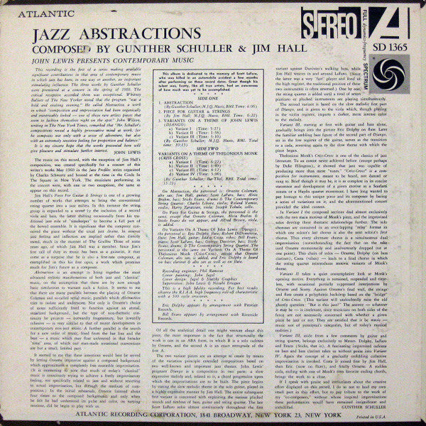 Release: Jazz Abstractions-Vinyl-US-1961-SD 1365-2343940