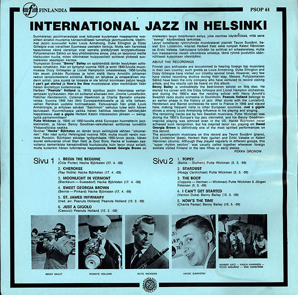 Release: International Jazz In Helsinki-Vinyl-Finland-1970-PSOP 61-5177057