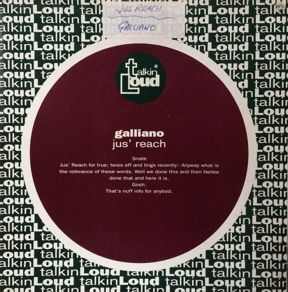 Release: Jus' Reach (Easy Nuh Star 7")-Vinyl-UK-1991-TLKDJ20-1574539