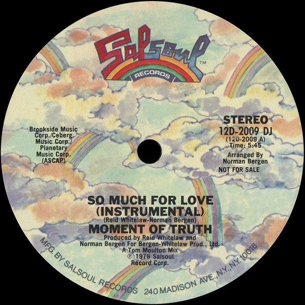 Release: So Much For Love-Vinyl-US-1976-12D-2009 DJ-1582929