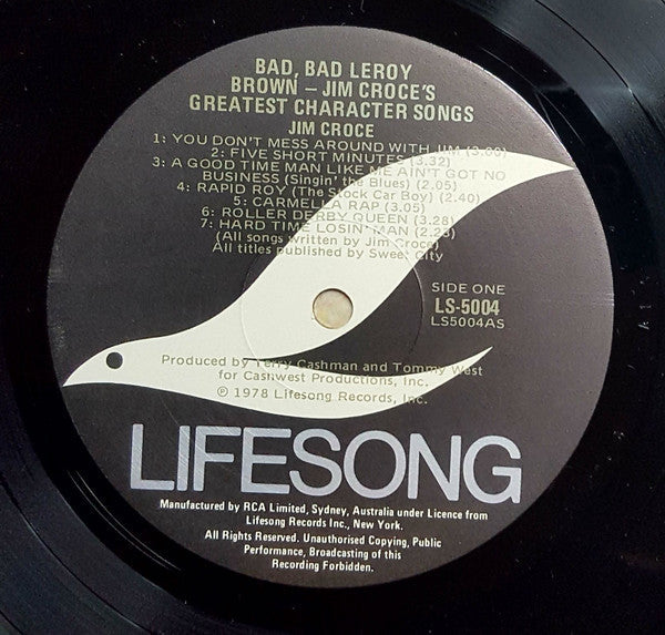 Master Release: Bad, Bad Leroy Brown / Jim Croce's Greatest Character Songs by Jim Croce