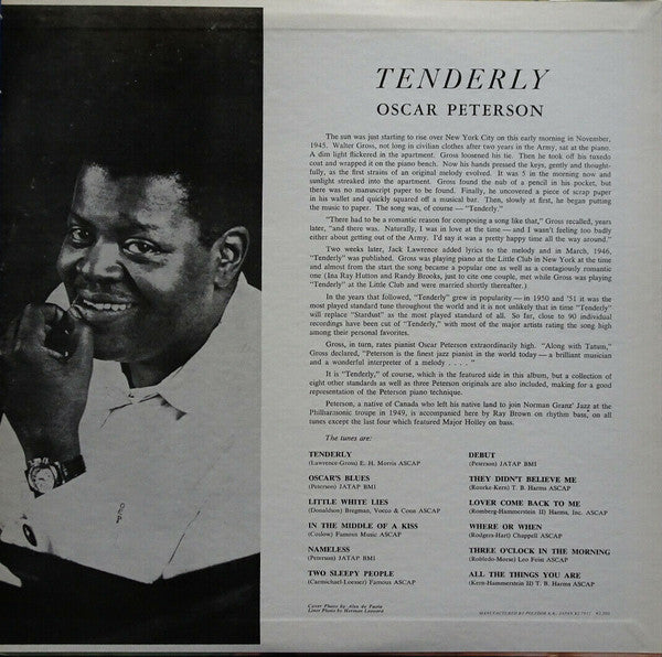 Master Release: Tenderly by Oscar Peterson