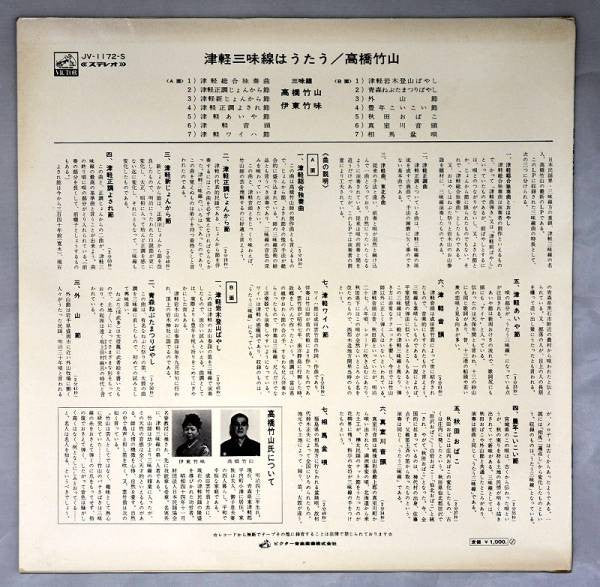 Release: 津軽三味線はうたう-Vinyl-Japan-1971-JV-1172-S-3917896