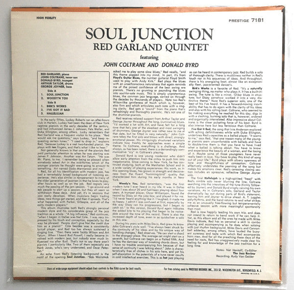 Release: Soul Junction-Vinyl-US-1960-PRLP 7181-2943101