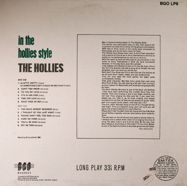 Master Release: In The Hollies Style by The Hollies
