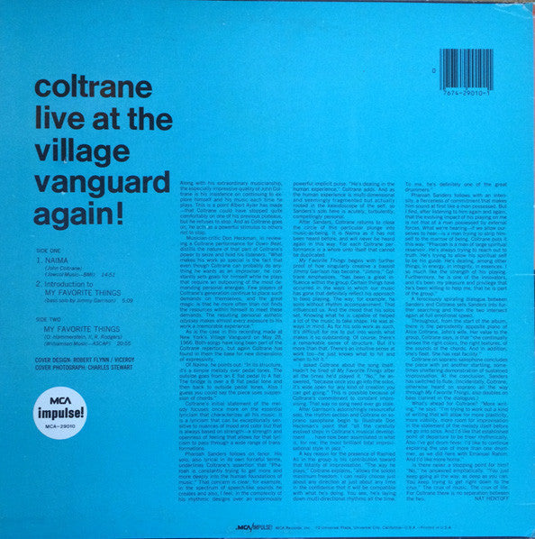 Master Release: Live At The Village Vanguard Again! by John Coltrane