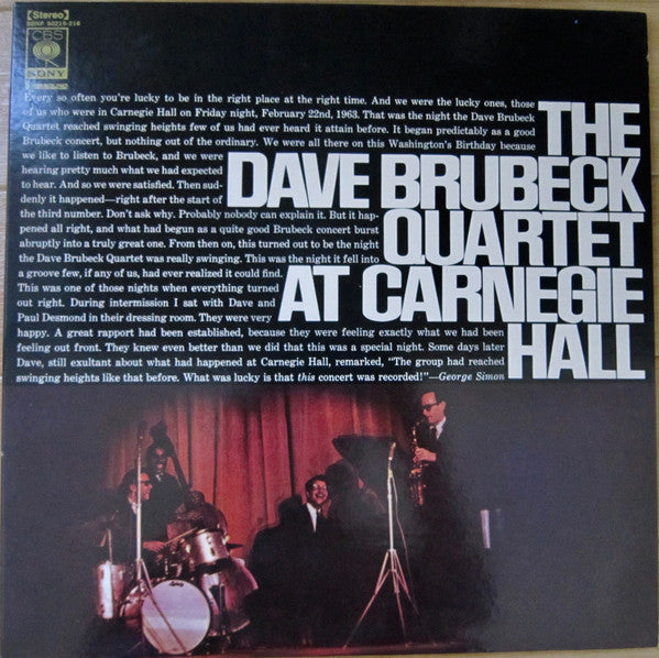 Release: At Carnegie Hall-Vinyl-Japan-1969-SONP-50215~6-9615062