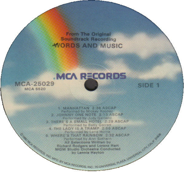 Words And Music (From The Original Soundtrack Recording)
