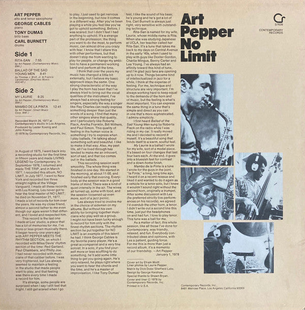 Release: No Limit-Vinyl-US-1986-S7639, S-7639-9718180