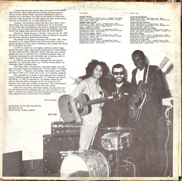 Release: Stone Down Blues-Vinyl-US-1970-KST-549-4569531