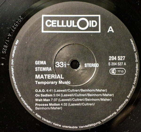 Master Release: Temporary Music - Compilation by Material