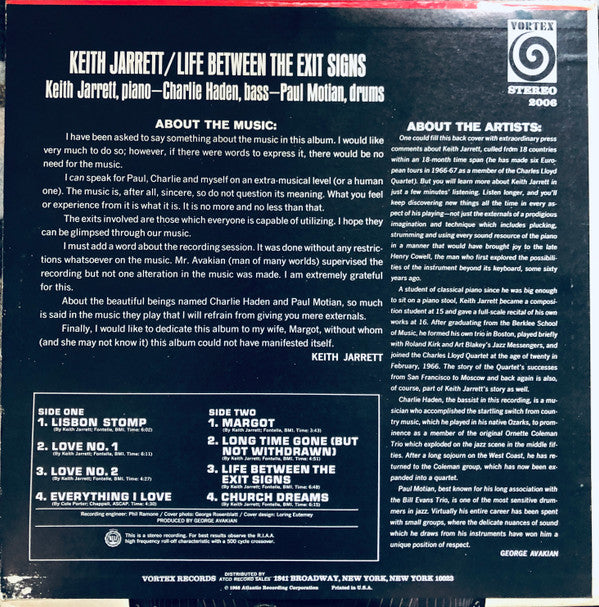 Release: Life Between The Exit Signs-Vinyl-US-1968-2006-2511568