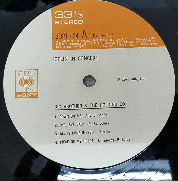 Release: Joplin In Concert-Vinyl-Japan-1974-SOPJ-70-71, SOPJ-24~5-6677926