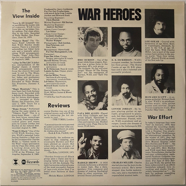 Master Release: Love Is All Around by Eric Burdon & War
