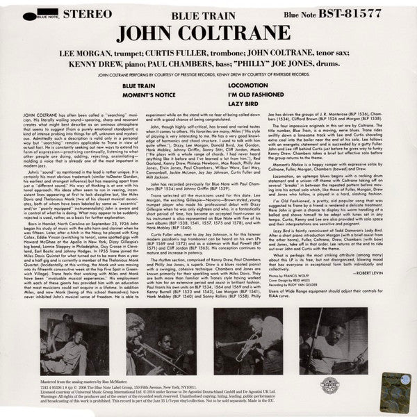 Release: Blue Train-Vinyl-UK-2016-BST-81577, 7243 4 95326 1 8, BST-81577-8067003