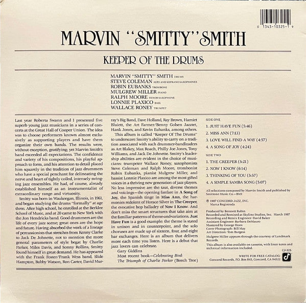 Master Release: Keeper Of The Drums by Marvin "Smitty" Smith