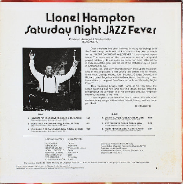 Master Release: Saturday Night Jazz Fever by Lionel Hampton