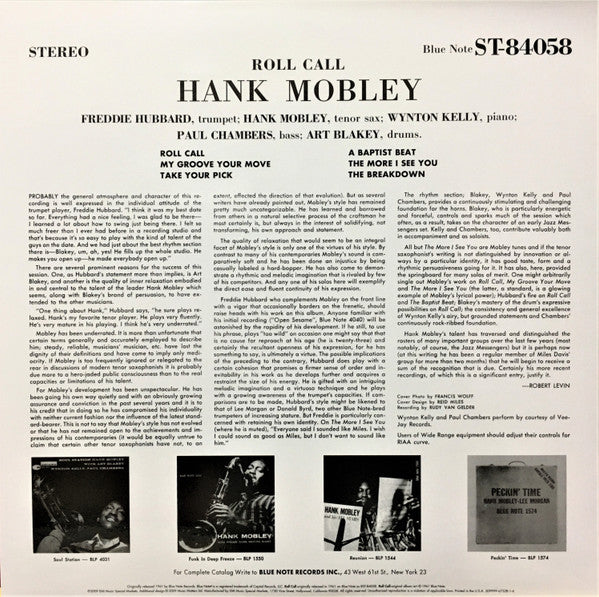 Release: Roll Call-Vinyl-US-2009-MMBST-84058, BST 84058-3342162