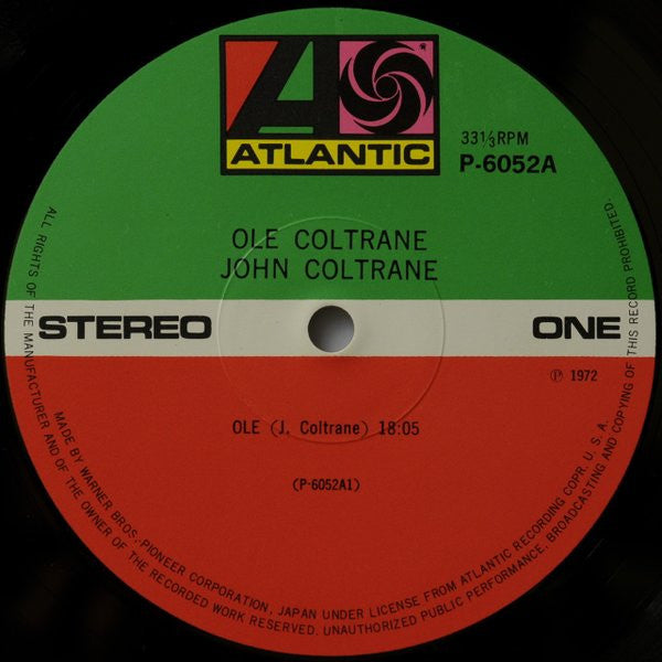 Release: Olé Coltrane-Vinyl-Japan-1972-P-6052A-2688581