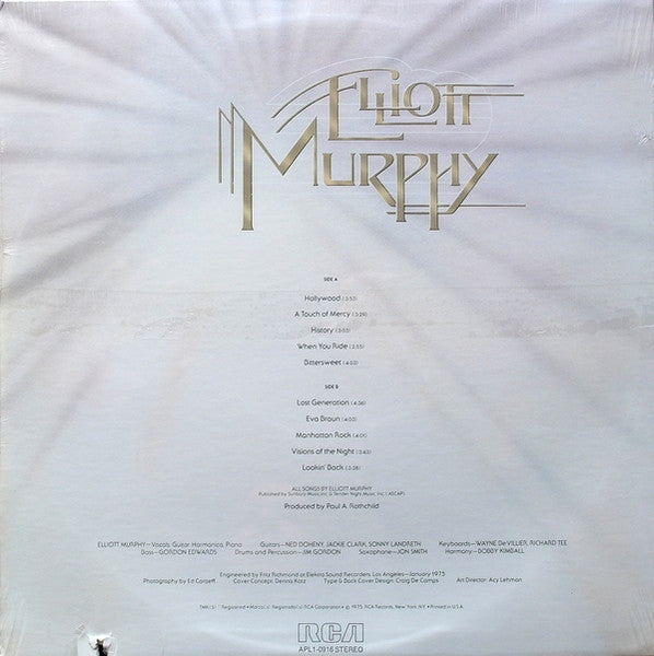 Master Release: Lost Generation by Elliott Murphy