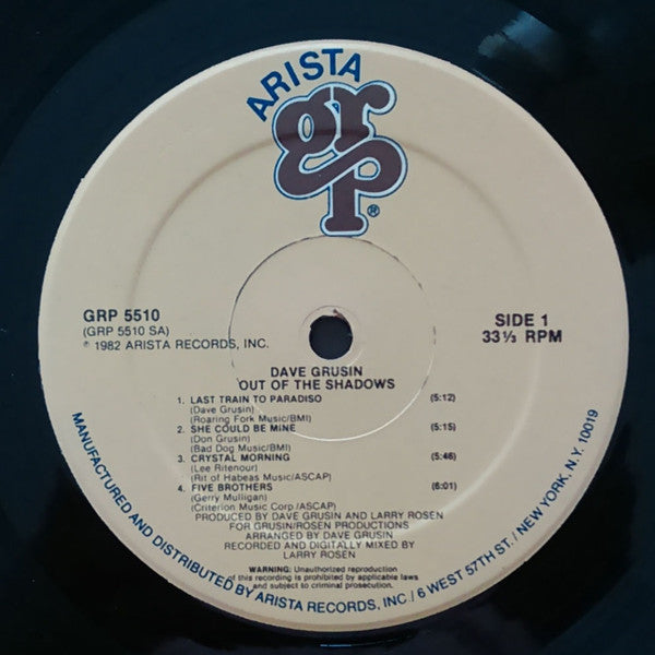 Master Release: Out Of The Shadows by Dave Grusin