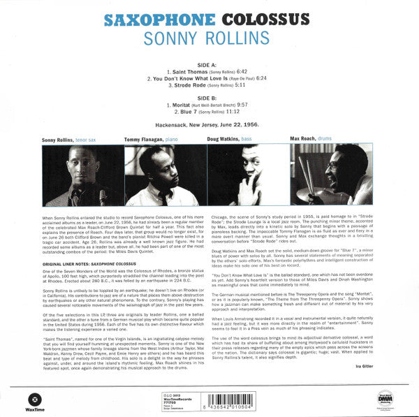 Release: Saxophone Colossus-Vinyl-Europe-2012-771759-3718706