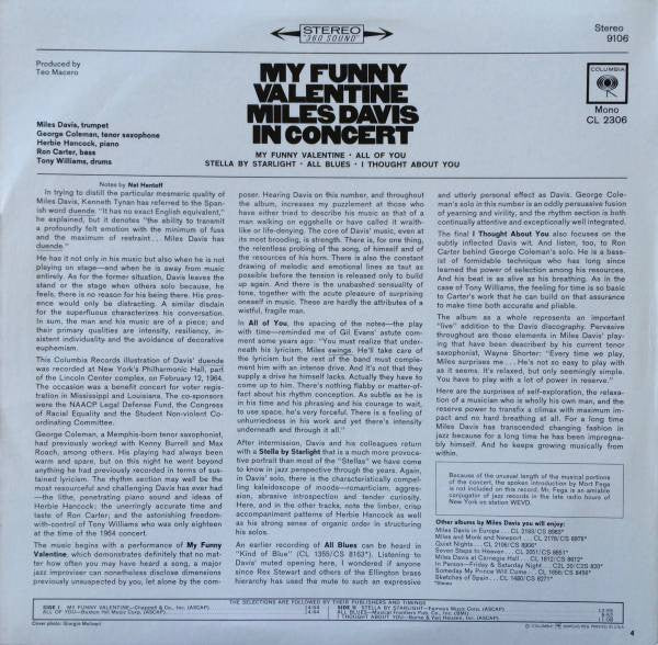 My Funny Valentine - Miles Davis In Concert