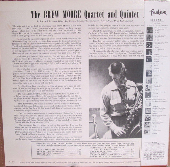 Release: The Brew Moore Quintet-Vinyl-Japan-1985-VIJ-4073, 3-222-9497574