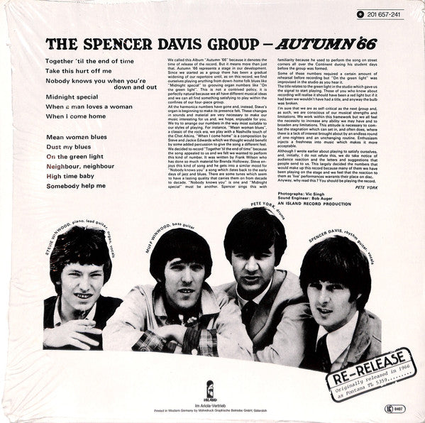 Master Release: Autumn '66 by The Spencer Davis Group