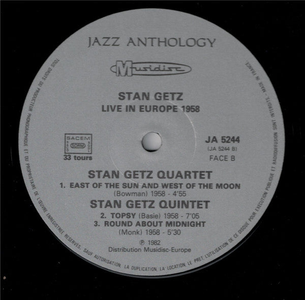 Live In Europe 1958