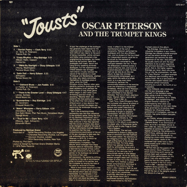 Master Release: Jousts by Oscar Peterson