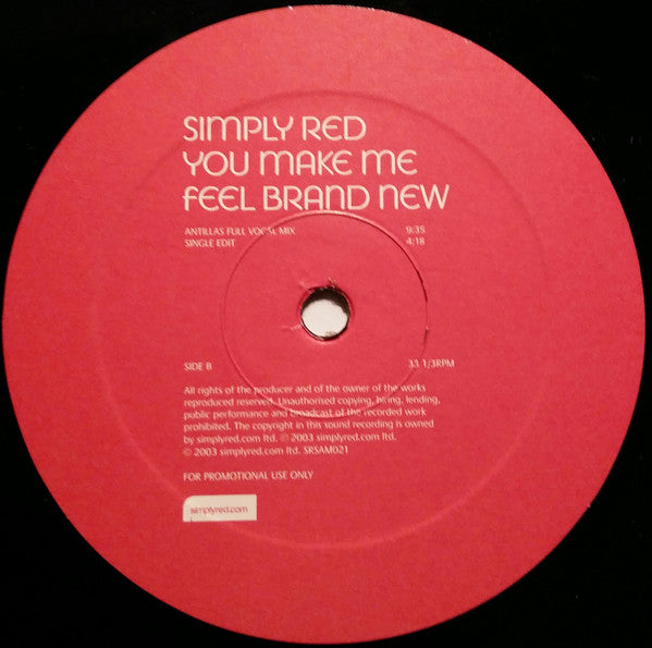 Release: You Make Me Feel Brand New-Vinyl-UK-2003-SRSAM 021-1776407
