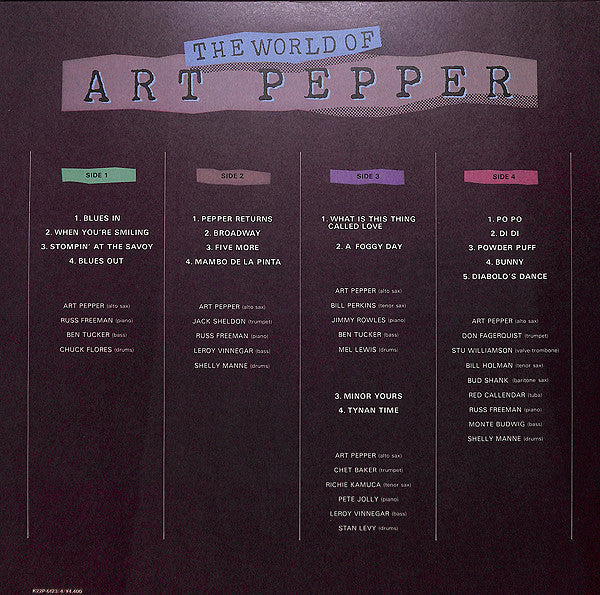 Release: The World Of Art Pepper-Vinyl-Japan-1981-K22P-6123-7139581