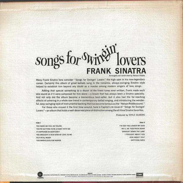 Release: Songs For Swingin' Lovers!-Vinyl-US-1975-SM-653-2625148