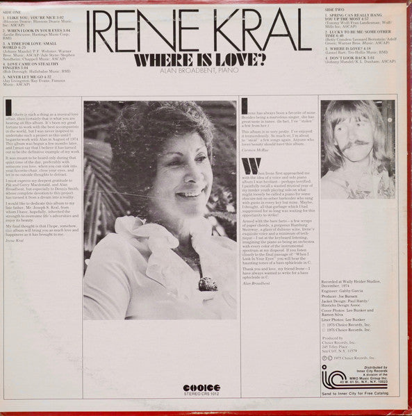 Release: Where Is Love?-Vinyl-US-1975-CRS 1012-3516594