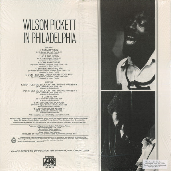 Master Release: In Philadelphia by Wilson Pickett