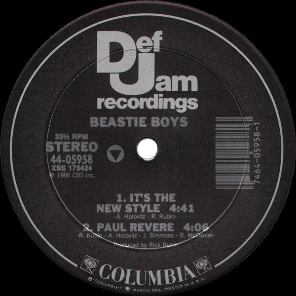 Release: It's The New Style / Paul Revere-Vinyl-US-1986-44-05958, 44-05958-4988475