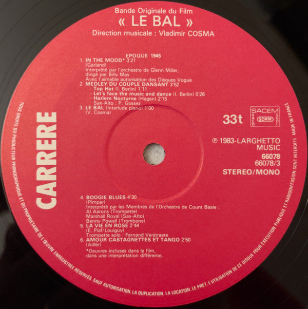Le Bal  (Bande Originale Du Film)