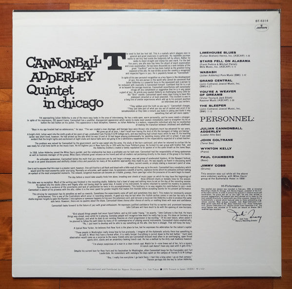 Release: In Chicago-Vinyl-Japan-1979-BT-5314-7199105