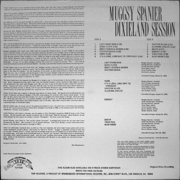 Release: Muggsy Spanier And His Dixieland Band-Vinyl-US-1974-TLP5532, TLP-5532-4872964