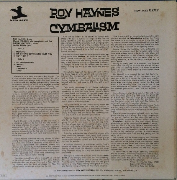 Release: Cymbalism-Vinyl-Japan-1985-VIJ-4059, VIJ-4059-7018443