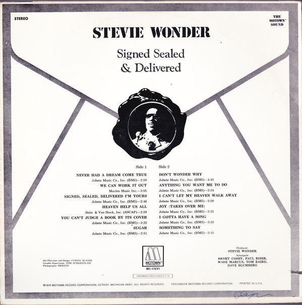 Release: Signed Sealed & Delivered-Vinyl-US-1981-M5-176V1-2135606