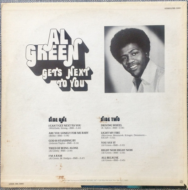 Release: Al Green Gets Next To You-Vinyl-US-1971-SHL 32062-3850841